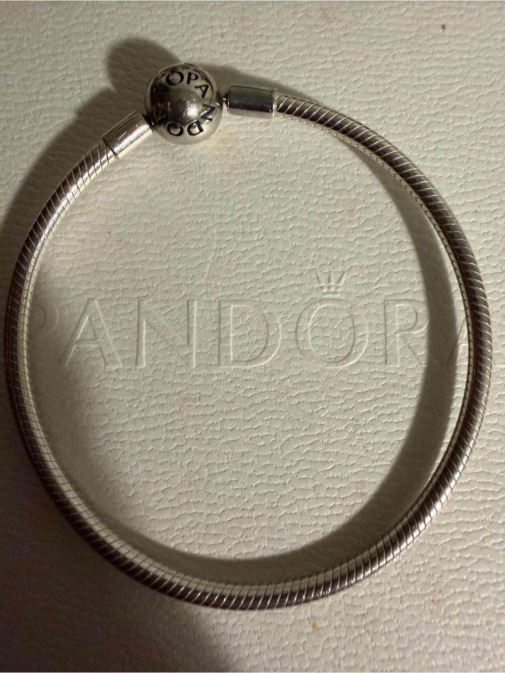 Pandora Moments Ball Clasp Flexable Bangle Bracelet